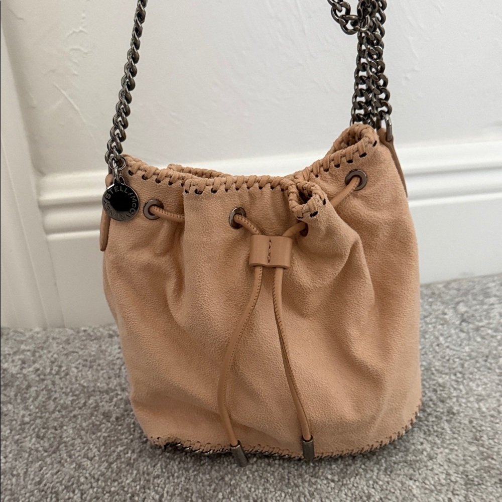Stella McCartney Falabella mini drawstring bag light pink